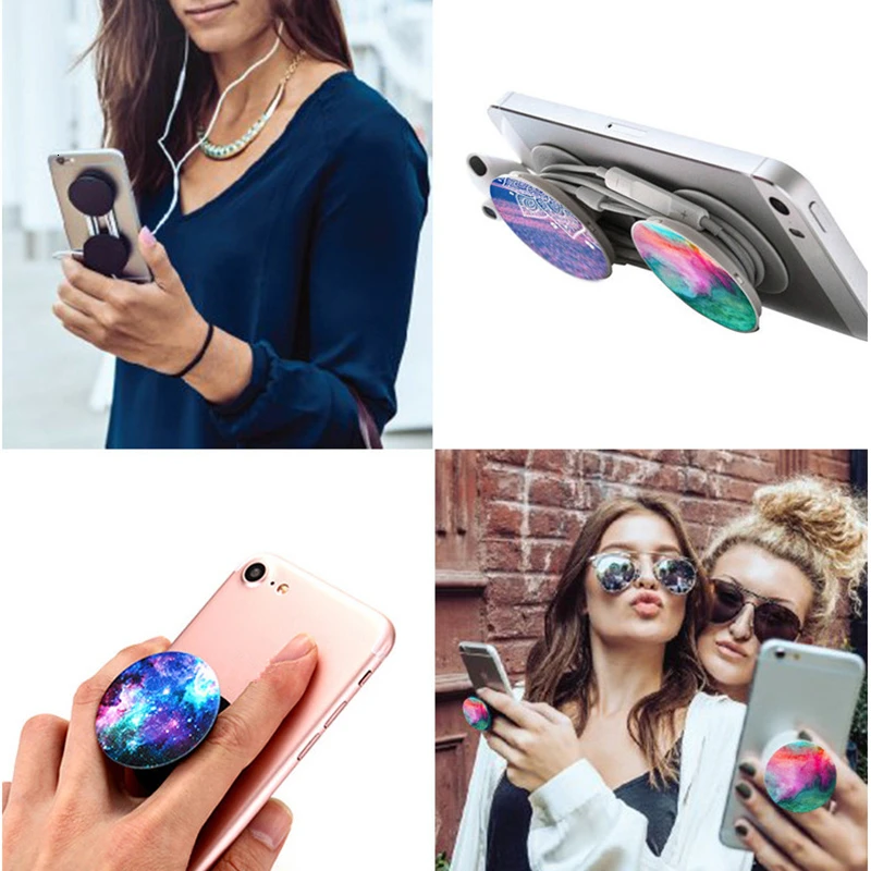 Мраморное кольцо для мобильного телефона, держатель для телефона Air Pops, ручка для пальца, карманное крепление, гибкая расширяющаяся подставка для телефона