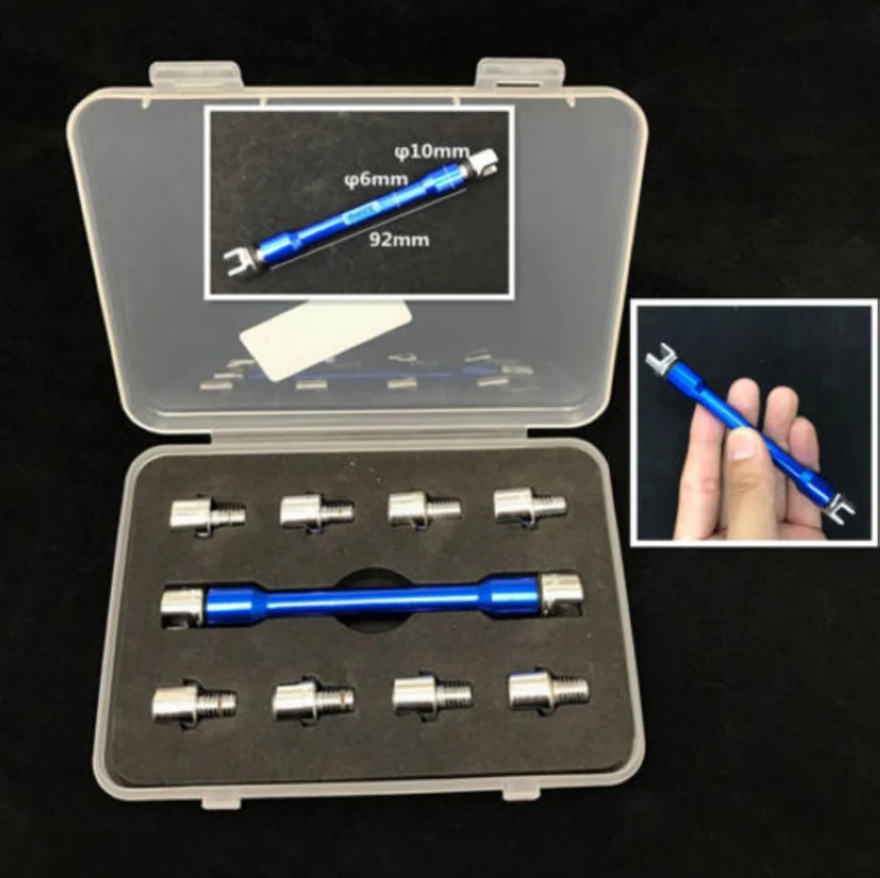 DWZ 11pcs/set CNC Motorcycle Spoke Wrench With 10 Sizes Hardened Tips 5.0-6.8
