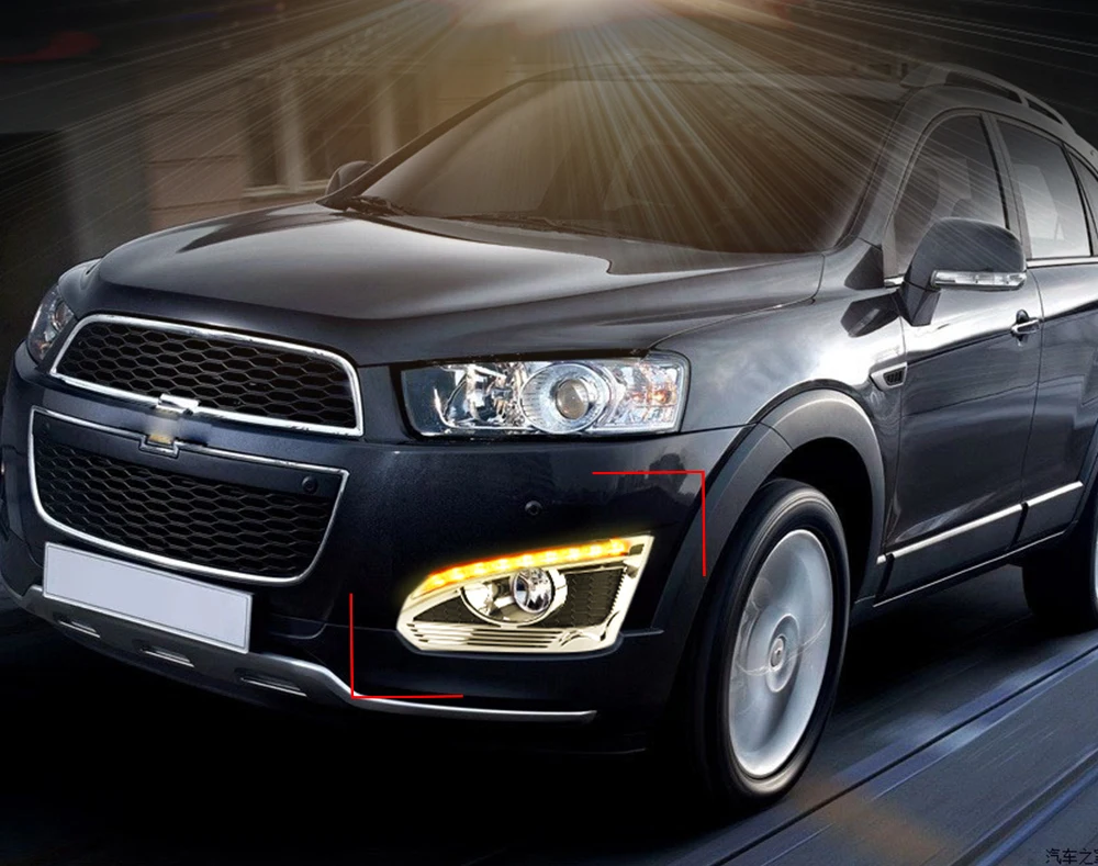 CSCSNL 1 пара желтое реле сигнала поворота автомобиля DRL лампа для Chevrolet Captiva Водонепроницаемый Светодиодный дневной ходовой светильник