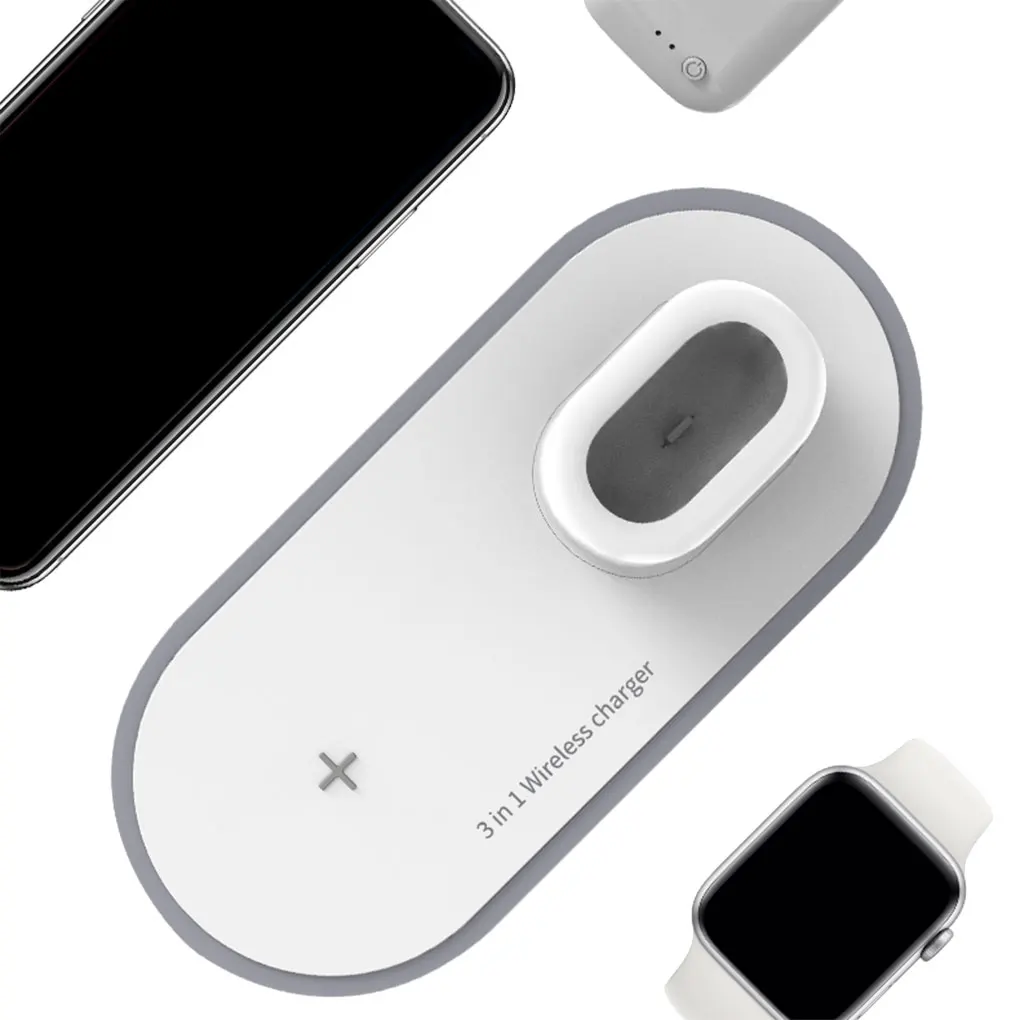 Замена для iPhone часы Airpod Беспроводной Зарядное устройство Pad 3-в-1 автоматически Мощность быстро Зарядное устройство