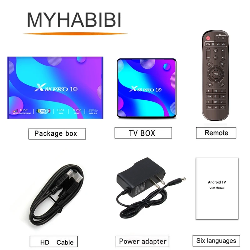 X88 PRO 10 дюймов Android 0 Смарт ТВ коробка UHD 4K Media Player RK3318 IP 5G двухдиапазонный Wi Fi Pro