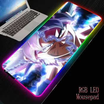 

Goku Face Dragon Ball anime mouse pads Promotional Stitched Edges desk pads Irrugular glowing mouse pad