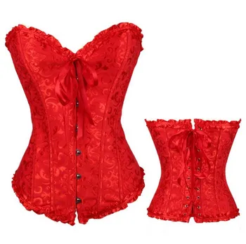 

Overbust Corsets Gothic Costume Waist Trainer Underbust Waist Cincher Waisttrainer Lace Up Top Corsets For Women Plus Size 6XL