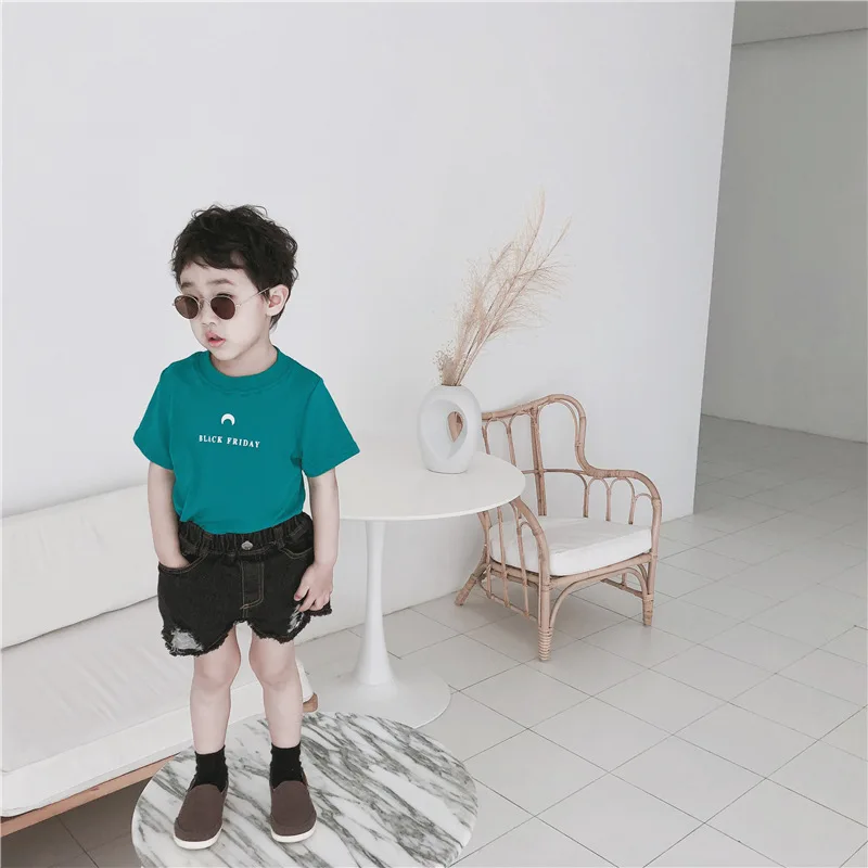 Unibaby2019 летний модный Южная Корея-Стиль у акцент падение нажатием одной кнопки стиральная поношенный Джинсовые шорты