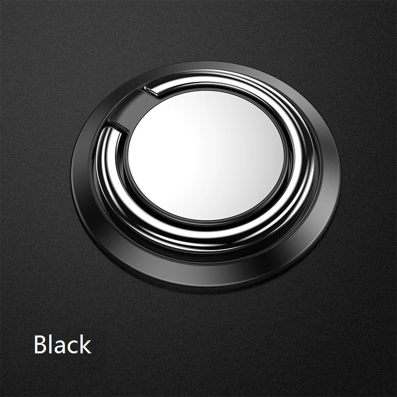 NOHON Подставка-кольцо под Пальцы для телефона для samsung Xiaomi iPhone 11 Pro Max 8 7 универсальная подставка на 360 градусов для магнитного автомобильного кронштейна - Цвет: Черный