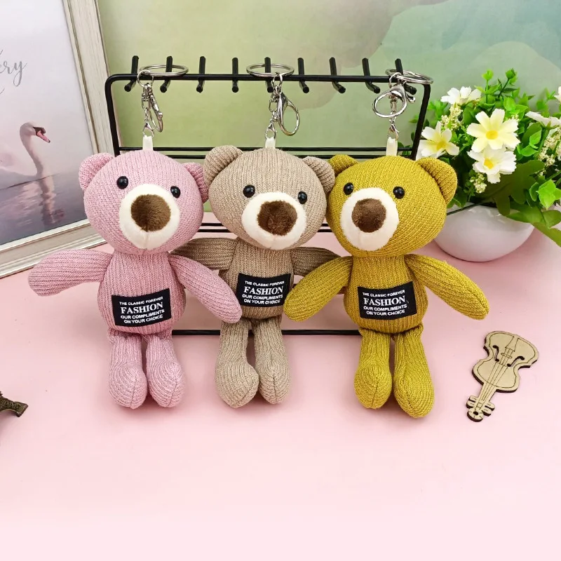 

sweet new Stylish creative bear pendant Exquisite cute Keychain Soothing doll christmase birthday couple wedding gift