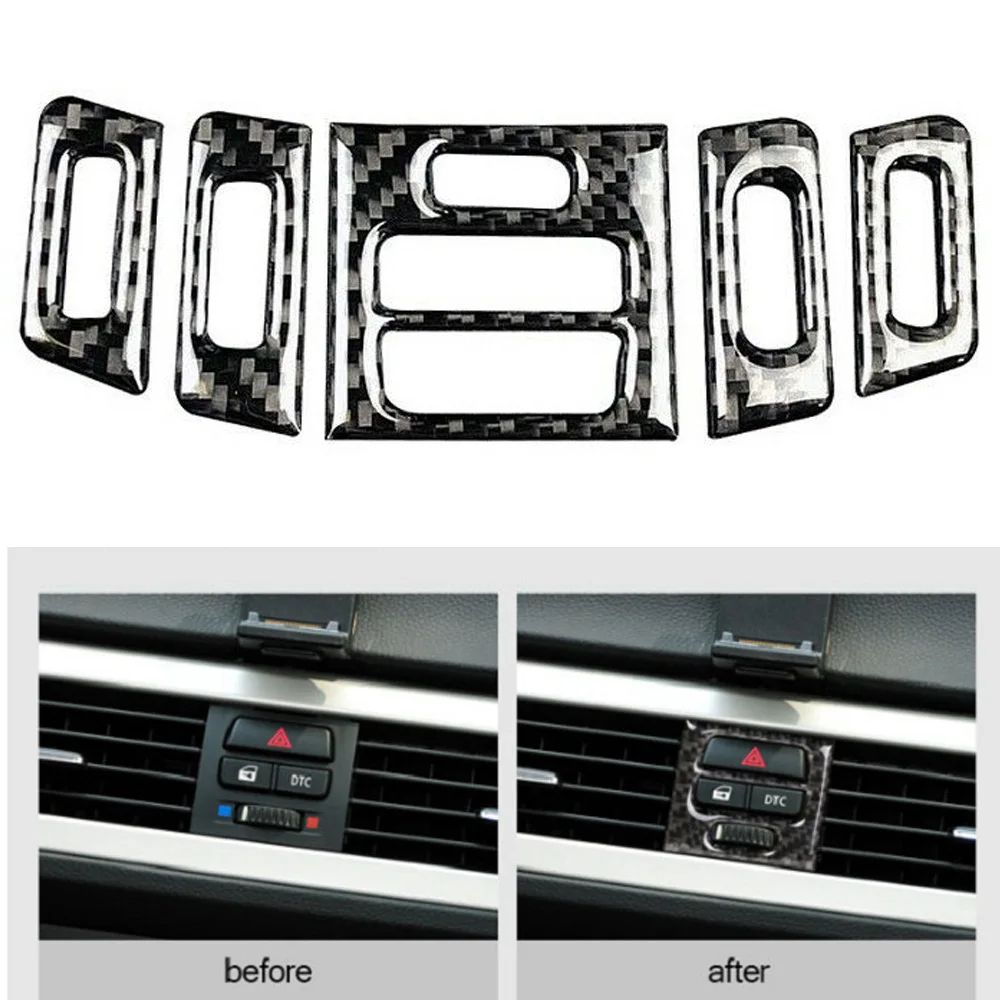 Accessory Air Outlet Trim Decorative Car Carbon fiber Interior For BMW 3 Series E90 E92 E93 2005-2012 | Автомобили и мотоциклы