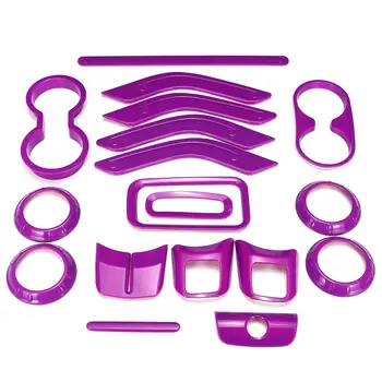 

18Pcs Car Interior Moulding Cover Trim Strip Inner Stickers Decor Accessories 4 Door For Jeep for Wrangler JK JKU 2011-2017