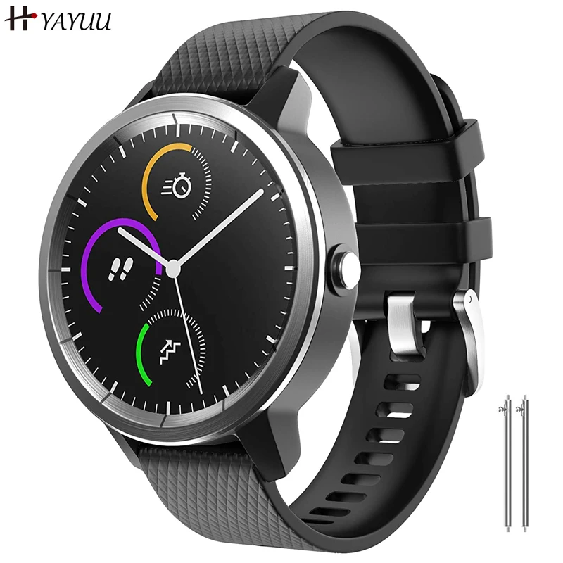 YAYUU Vivoactive 3 ремешок для часов 20 мм быстросъемный мягкий силиконовый сменный