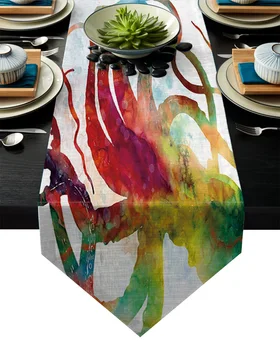

Colorful Octopus Cthulhu Table Runner Table Flag Home Party Decorative Tablecloth Table Runners for Wedding