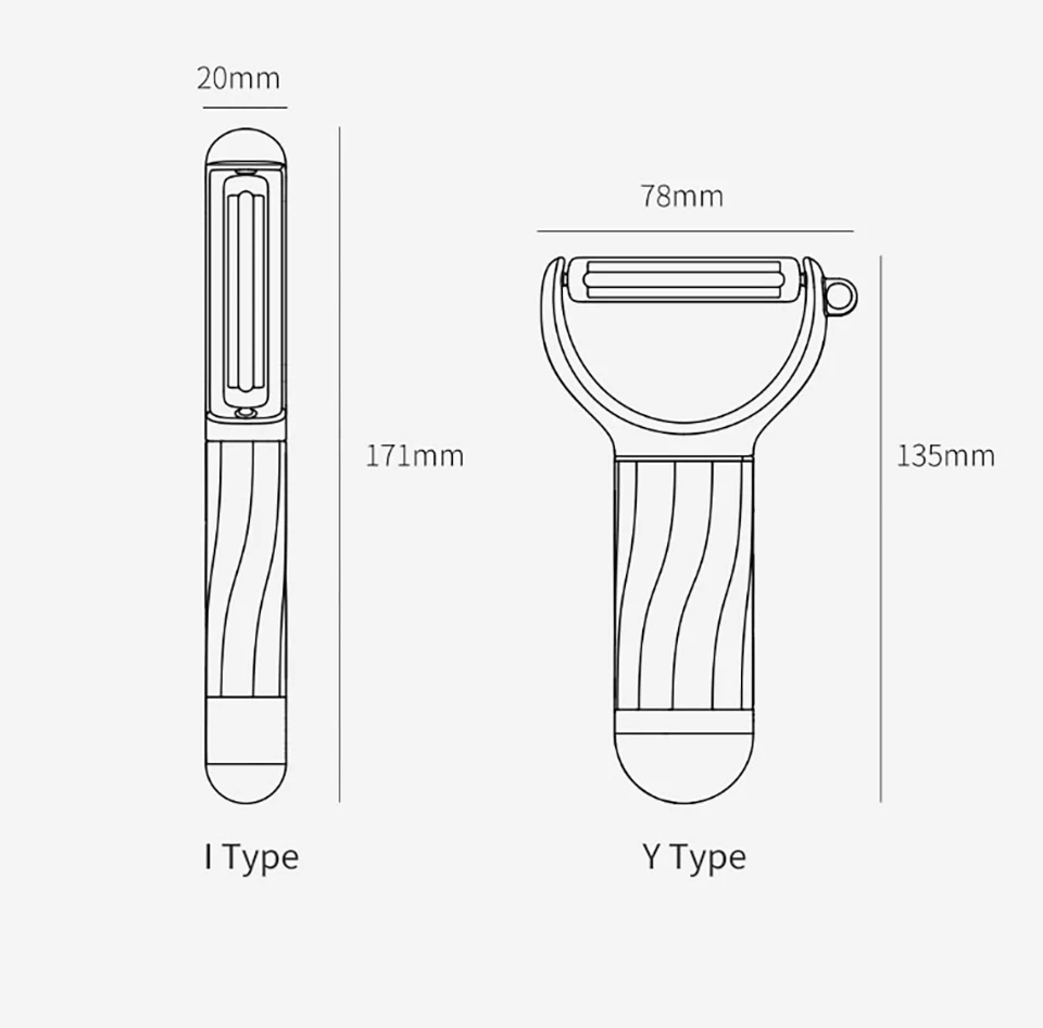 XIAOMI kalar Peeler Vegetable Fruit Peeler I & Y Type Sharp Premium Hand Peeling Tool - Red I Type  (9)