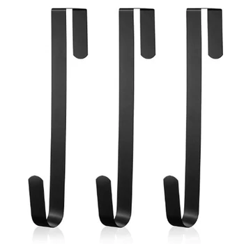

3 Pcs Christmas Decor Metal Wreath Hangers over the Door Light Handy Wreath Hanger Hanging Hook for Hanging Clothing