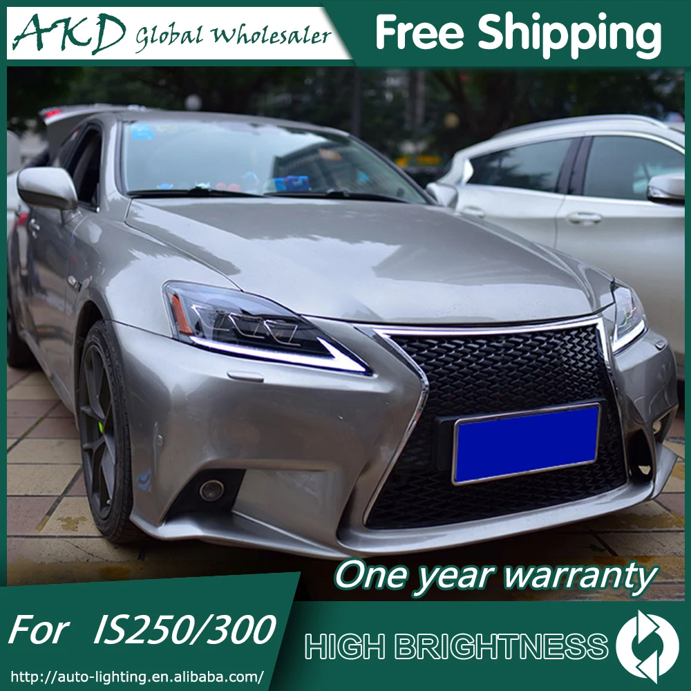 

AKD Car Styling for Lexus IS250 Headlights 2006-2012 IS300 LED Headlight ANGEL EYE LOW BEAM high beam DRL Lens HID