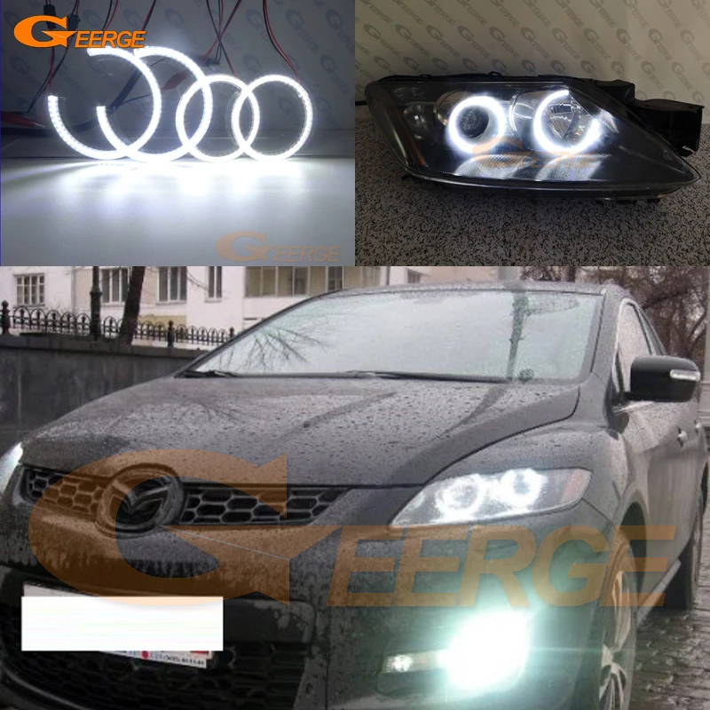 Excellent Ultra bright SMD LED Angel Eyes halo rings kit Day Light For Mazda cx7 cx 7 CX-7 2006 2007 2008 2009 2010 2011 2012 | Автомобили