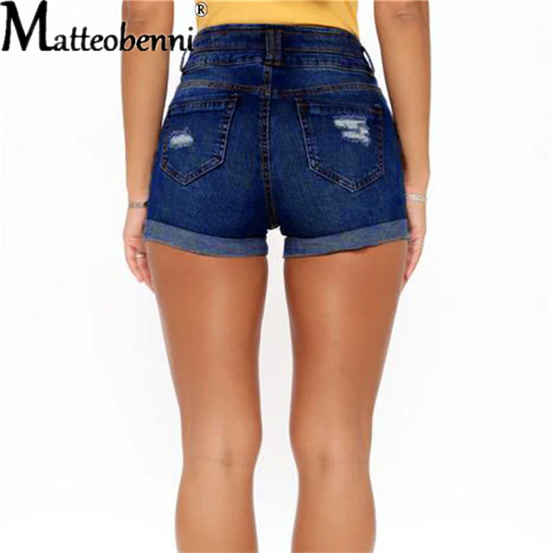 High Waist Crimping Women Short Jeans Summer Fashion sexy Ripped Denim Shorts New Casual Push Up Vintage Denim Shorts Streetwear