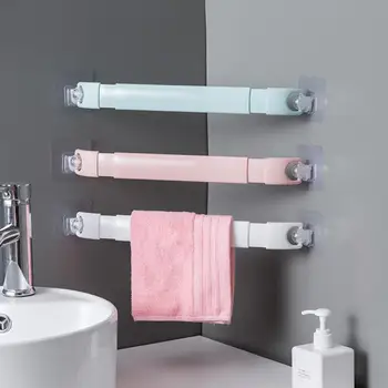 

Bathroom Useful Wall Mounted Bathroom Towel Bar Shelf Self-adhesive Shoes Rack Multi-function Plastic Holder home organizer rack