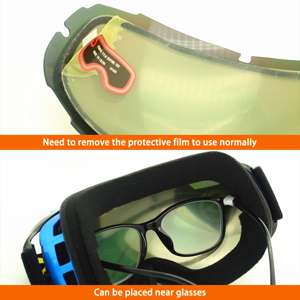 Ski Goggles UV400 Protection Snowboard Eyewear Anti-fog Big Ski Mask Glasses Snow Snowmobile Man Women Skiing Outdoor Sport
