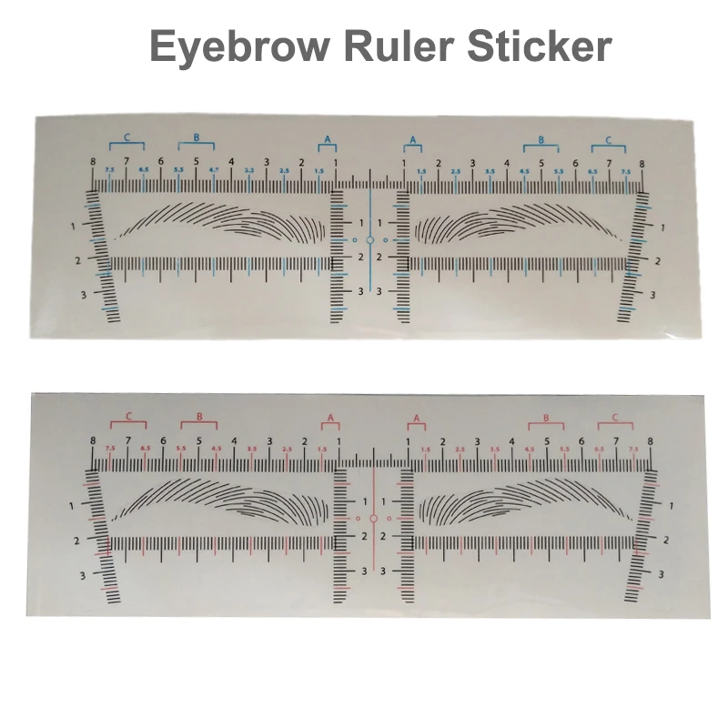 25pcs Eyebrow Stencil Sticker Professional Permanent Make up Supplies Disposable Eye brow Shaper Ruler Template Measure Tools