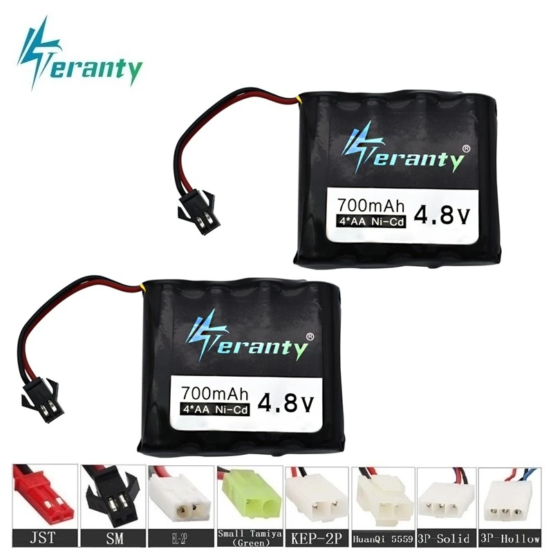 

4.8v Rechargeable Battery For Rc toys Cars Tanks Robots Gun 700mah Ni-cd Battery AA 4.8v 700mah Batteries Pack For Rc Boat 2PCS