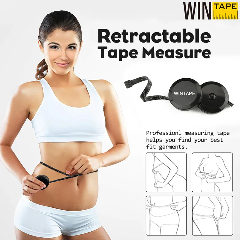 

WINTAPE 150cm/60" Mini Body Measuring Tape Measures Portable Retractable Ruler Kids Height Ruler Centimeter Inch Roll Tape Tool