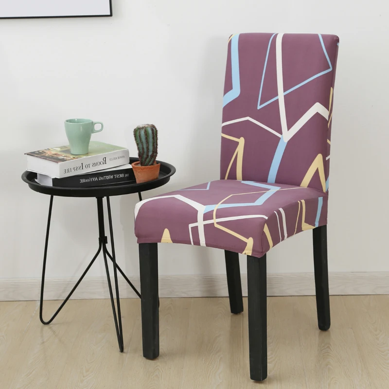 Геометрические Печатные Эластичные чехлы на кресла универсальный размер для столовой свадебные чехлы для кресла чехол для кресла - Цвет: color 2