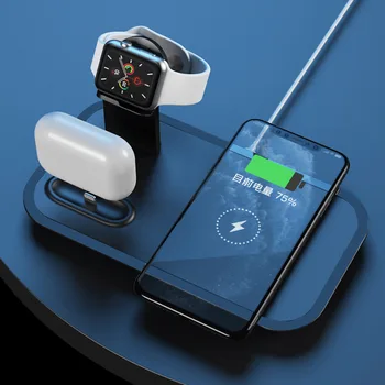 

Wireless Charger 3 in 1 Qi 10W Smart Protection Fast Charging Station for Apple Watch iWatch AirPods Iphone12 Cordless Charger