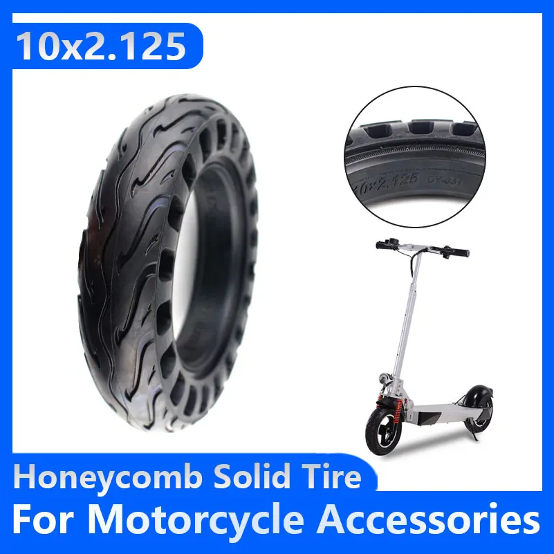 

10x2.125 Solid Tire for Electric Scooter Balance Car 10 Inch 10x2.0/2.25 Non Pneumatic Solid Tubeless Explosion Proof Tire
