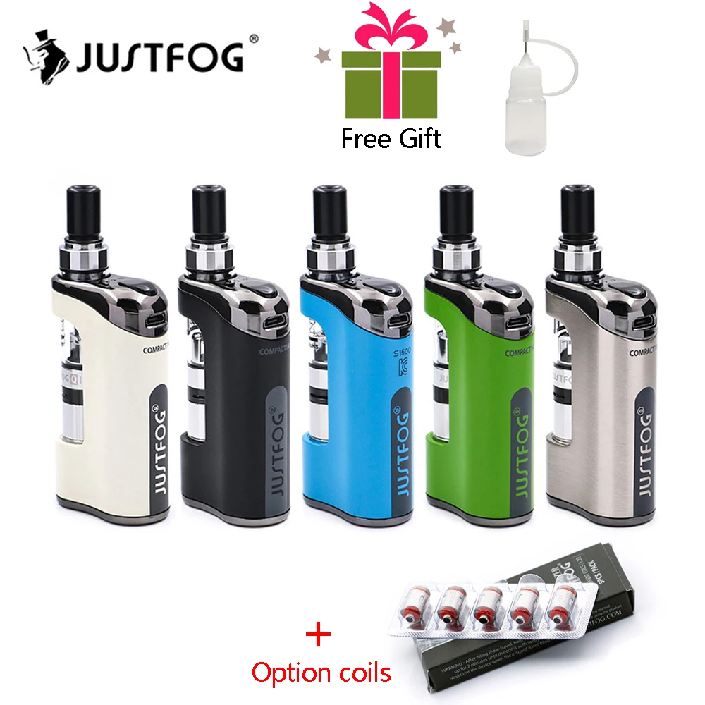 Najtaniej W magazynie E papieros JustFog Compact 14 Kit 1500mah wbudowana bateria z 5 szt. Cewka Justfog vs Justfog Q16 Q14 Kit