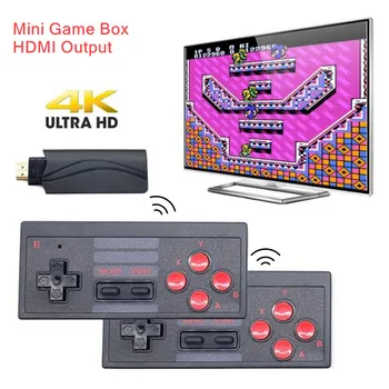 

Wireless Mini TV Video Game Console Build In 628 Classic Game HDMI 4K Wireless Controllers Retro Game Player Plug & Play
