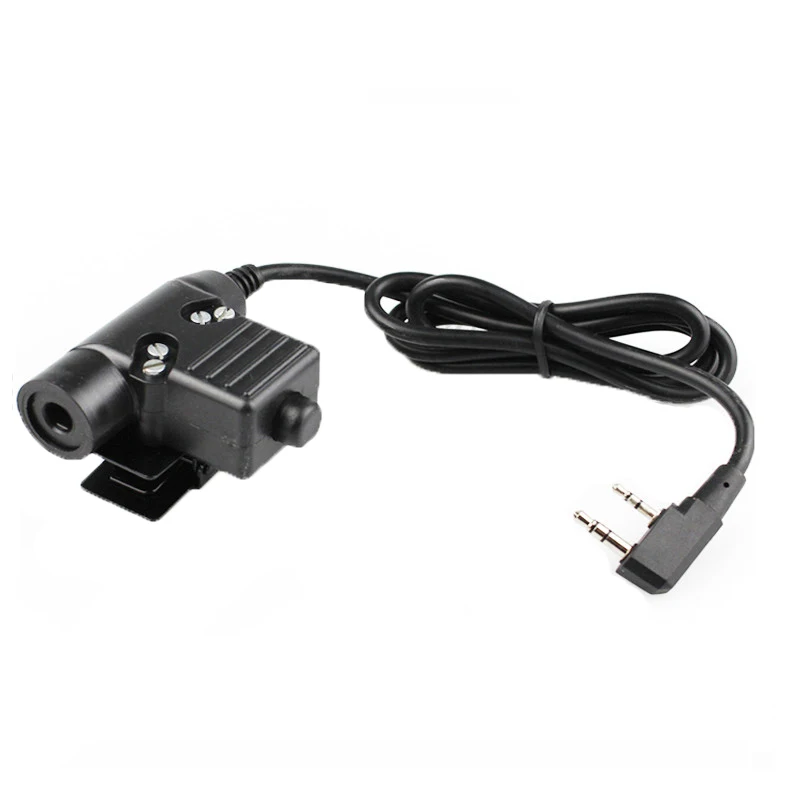 

U94 PTT Cable Plug for Kenwood Z Tactical Bowman Elite II Headset HD01 HD02 Radio Headset, Earpiece PPT for Baofeng UV-5R BF-888