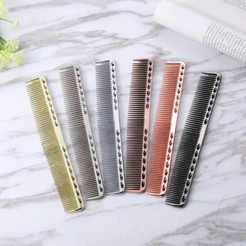 

Professional Anti-static Hair Comb Steel Aluminum Ultra Thin Styling Brush Double-Sided 19.5cm Hairdressing Accessories