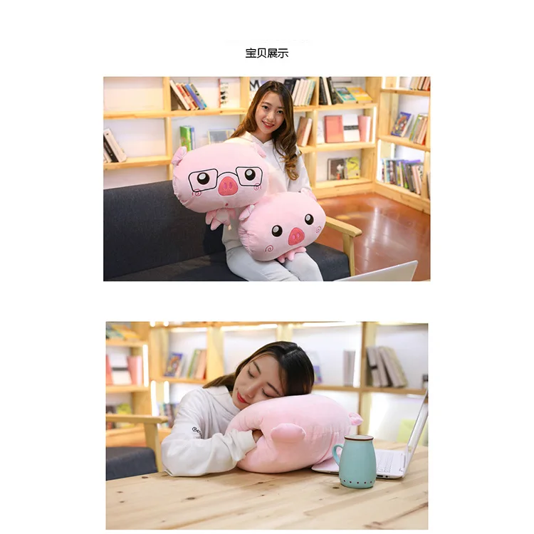 Yangzhou Twilight Card Милая свиная кожа три в одном Подушка и Одеяло Подушка Автомобильная подушка Весенний фестиваль подарок