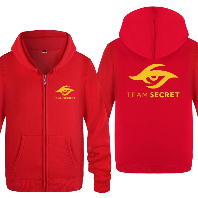 HOY HUAT DOTA2 TI5 Team Secret толстовки с логотипом мужские мужские флисовые кардиганы на молнии толстовки с капюшоном - Цвет: HOY HUAT