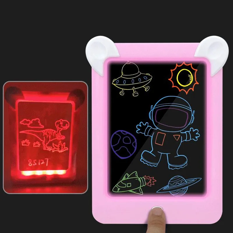 3D волшебная доска для рисования с ручкой креативные детские подарки Sketchpad светильник в виде планшета эффекты головоломка доска светодиодный светильник s светящиеся художественные игрушки для рисования