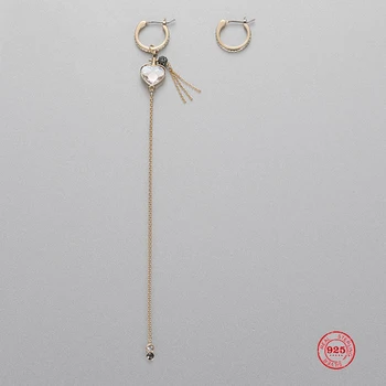 

2020 Fashion Charm Sterling Silver Original 1:1 Copy, Asymmetric Design Elegant Wild Earrings Women Luxury Jewelry Gifts