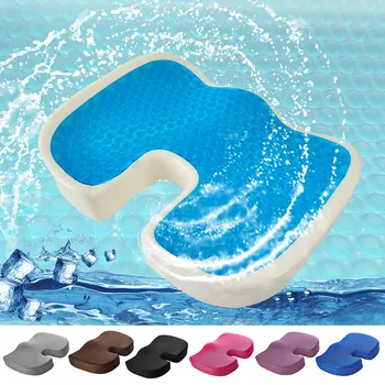 

Fashion U Shape Gel Cushion Memory Foam Pillow Coccyx Protect Slow Rebound Sexy Hip Warping Summer Cool Chair Cushion Seat Pad