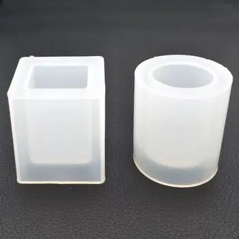 

New Silicone Mold Dried Flower Resin Decorative Craft Diy Storage Pen Holder Mould Epoxy Resin Concrete Molds Candle Pot Mold