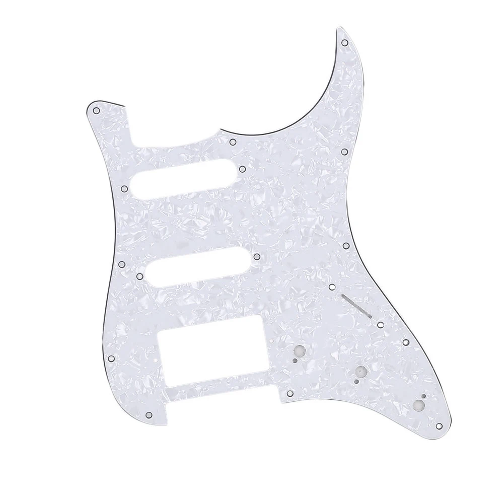 white pearl Pickguard Entertainment Replacement Musical Instrument Accessories Electric Guitar Scratch Plate Practical Durable PC for ST - Цвет: white pearl