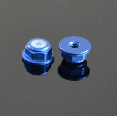 Blue M2 M3 M4 M5 M6 цветная нейлоновая заклёпка из алюминиевого сплава гайка Rivnut гайки фланец шестигранный нейлоновый ЗАМОК гайки - Цвет: Blue