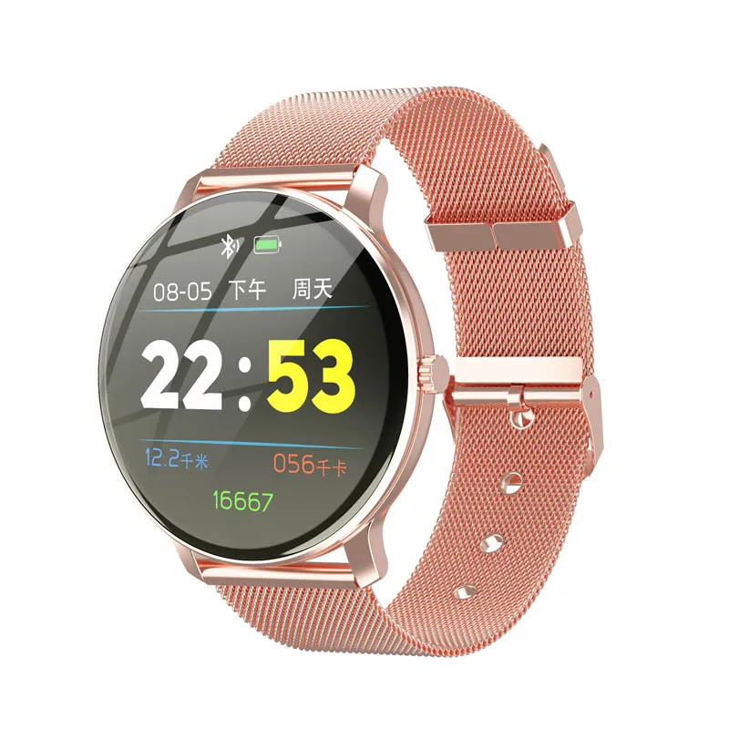 Wearpai R88 новейший умный браслет круглый экран Bluetooth Калорий пульсометр кровяное давление мониторинг сна водонепроницаемый Smartband - Цвет: pink