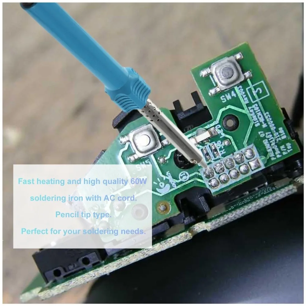 ПК PCB 60W 220V Температура для пайки, сварки инструмент паяльник электронный Утюг пистолет Сварка инструмент для ремонта