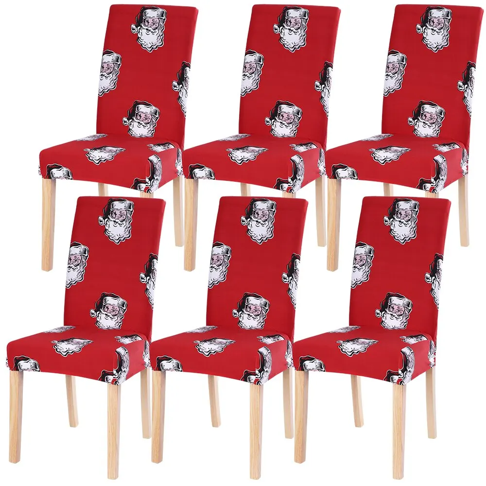 G235378A 1/2/4/6 шт. Рождество эластичные чехлы на кресла Seat чехлы на стулья рождественские сапоги из эластичного материала на заднюю панель чехлов на Рождество в гостиничных залах торжеств Вечерние - Цвет: G235378A