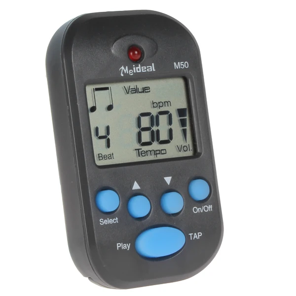 

Meideal M50 Professional Mini Portable Guitar Musical Metronome & Tap Modes + Clip with 2 modes for Guitar / Bass / Ukulele