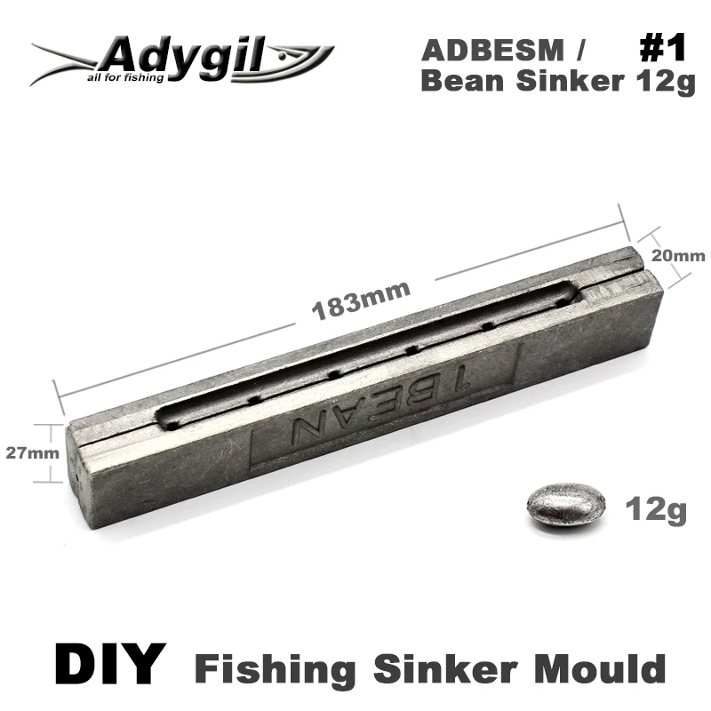 Adygil DIY рыболовные бобовые грузила прессформы ADBESM/#1 бобовые грузила 12 г 6 полостей