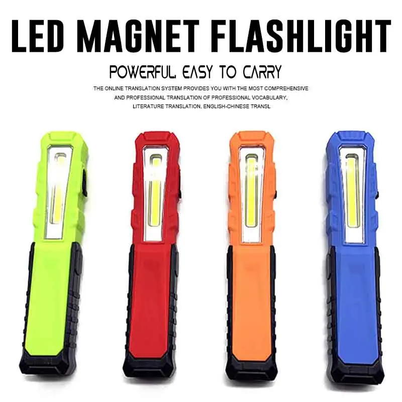 

Durable 450mA USB Torch Flashlight Magnetic Working Lamp Inspection Lamp Hike Camping Lamp Tool COB LED