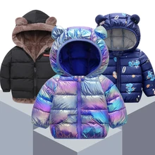 Baby Coat Girls Boys Cotton Children's Padded Down New Light Cartoon And Thin