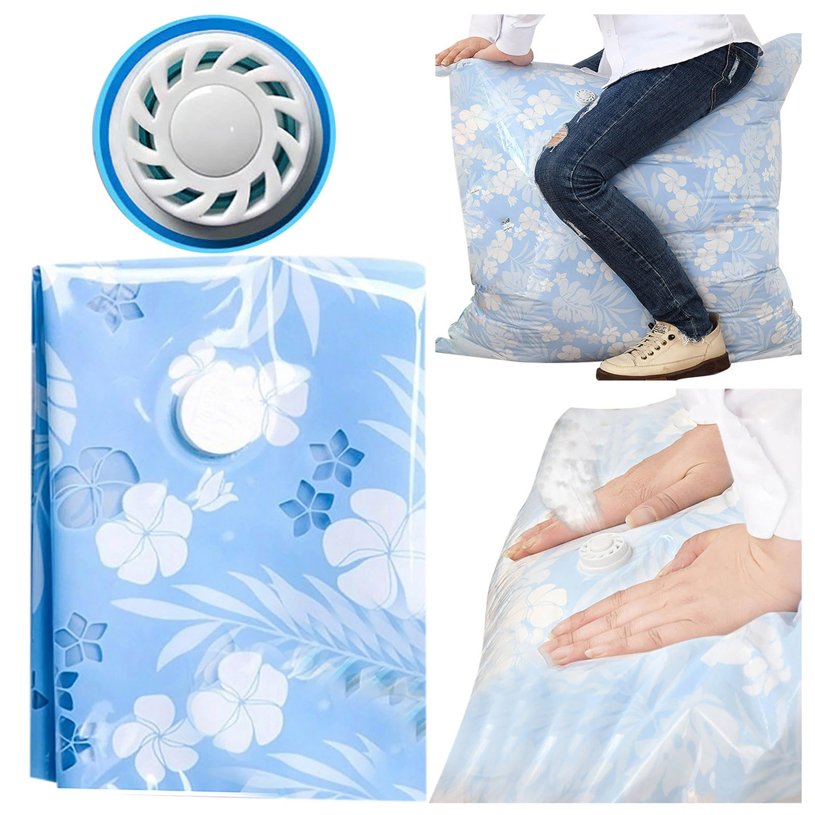 Bolsa de compresión al sin para el hogar, bolsa de almacenamiento de ropa plegable, sellada y comprimida, para viaje, 2 #| Bolsas de sellado vacío| - AliExpress