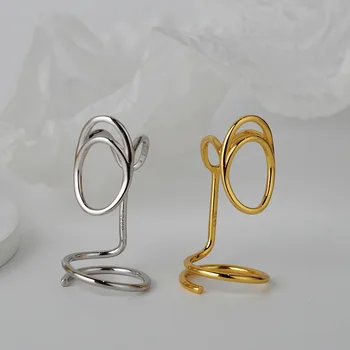 

Simple Handmade Geometric Ring Women's Normcore Style Open Line Fingertip Ring