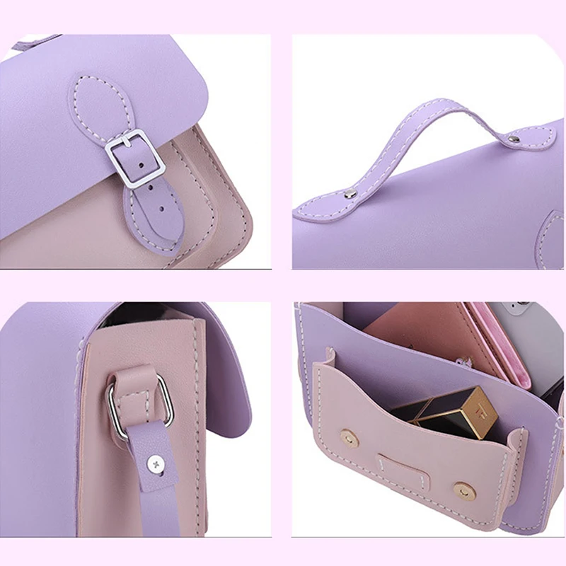 Handmade Bag Set Hand Stitching PU Leather Craft DIY Shoulder Bag Kit Making Square Box Sewing Material for Bag Customize
