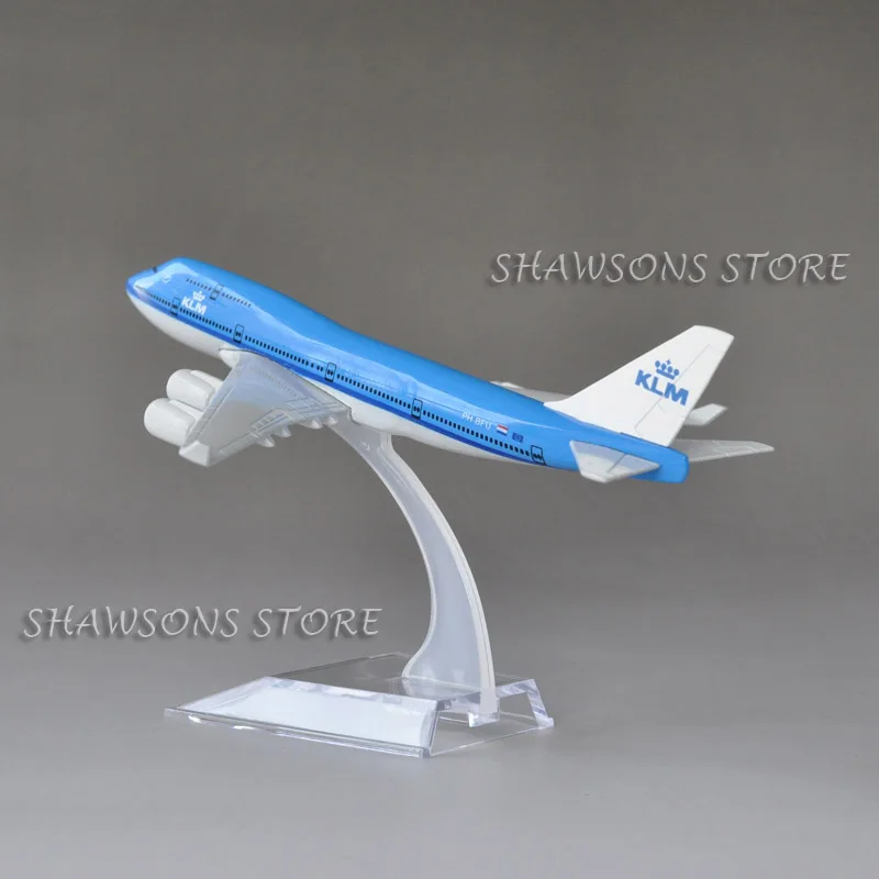 Литая под давлением металлическая 1:440 игрушка в виде самолета Boeing 747-400 KLM Airliner 16 см миниатюрная копия